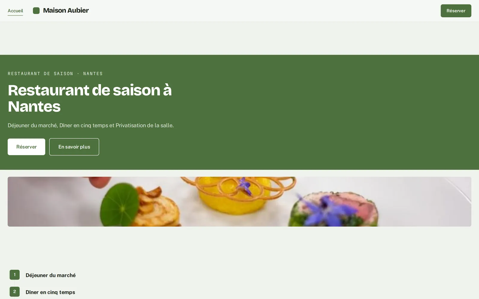 L'aperçu du site, tel qu'un visiteur le verra.